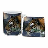 Bengal Night Tiger Mug and Coaster Set