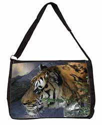 Bengal Night Tiger Large Black Laptop Shoulder Bag School/College