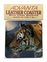Bengal Night Tiger Single Leather Photo Coaster