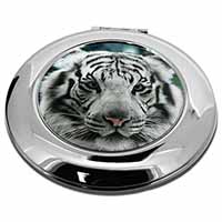 Siberian White Tiger Make-Up Round Compact Mirror