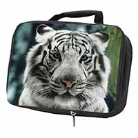 Siberian White Tiger Black Insulated School Lunch Box/Picnic Bag