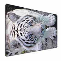 Siberian White Tiger Canvas X-Large 30"x20" Wall Art Print