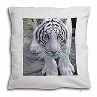 Siberian White Tiger Soft White Velvet Feel Scatter Cushion