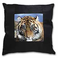 Bengal Tiger Black Satin Feel Scatter Cushion