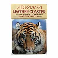 Bengal Tiger Single Leather Photo Coaster