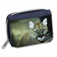 Stunning Big Cat Cougar Unisex Denim Purse Wallet