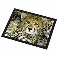 Baby Cheetah Black Rim High Quality Glass Placemat