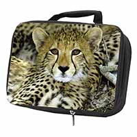 Baby Cheetah Black Insulated School Lunch Box/Picnic Bag