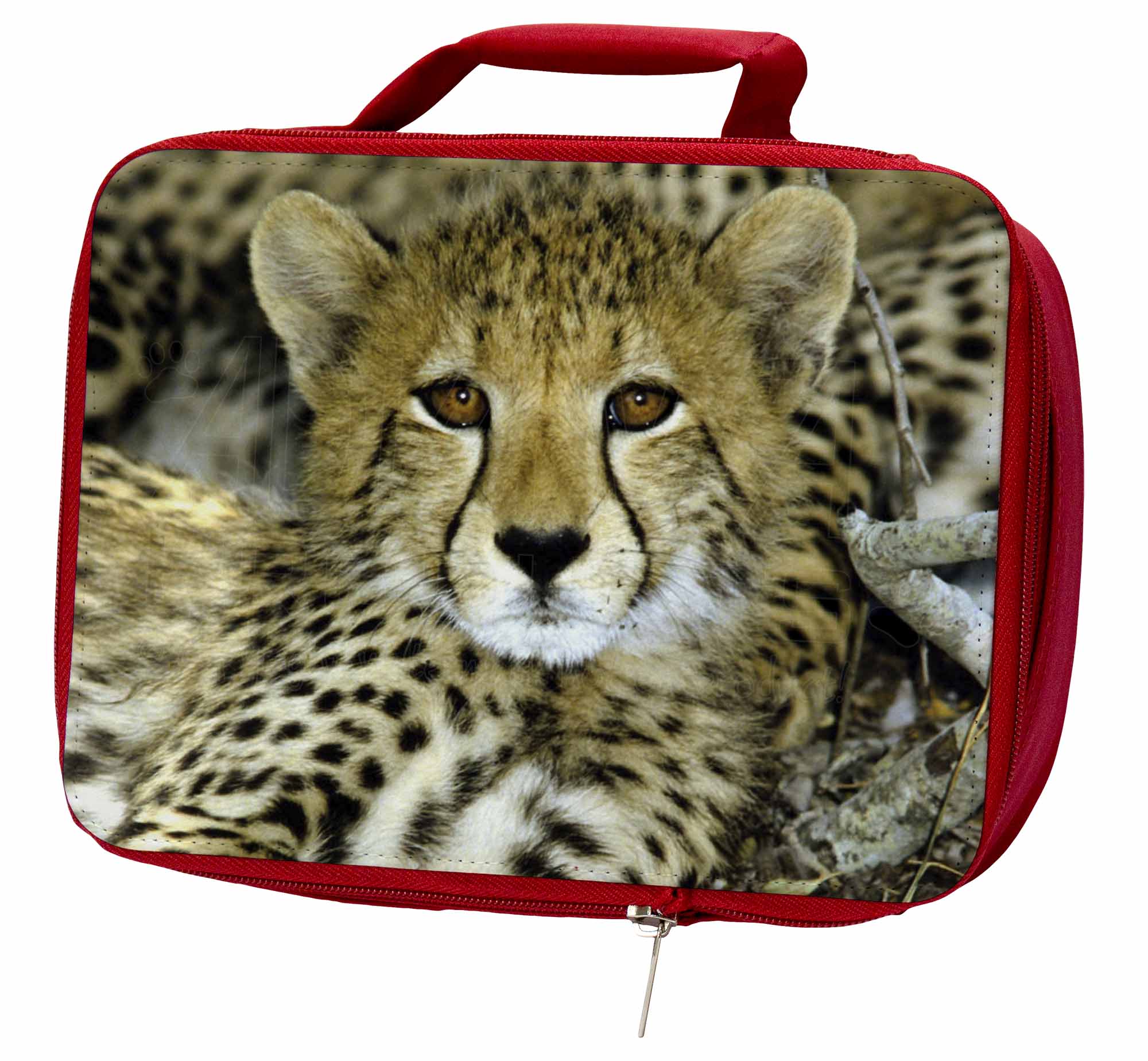Baby Cheetah Insulated Red School Lunch Box/Picnic Bag, AT-18LBR Baby Cheetah Insulated Red Box/Picnic School Lunch Box/Picnic Red Bag, AT-18LBR 87eb02