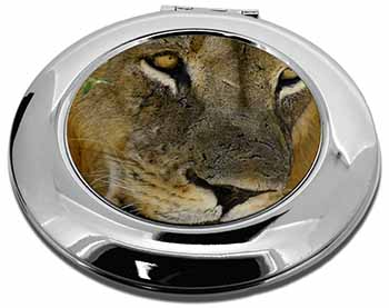 Lions Face Make-Up Round Compact Mirror