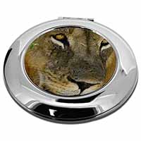 Lions Face Make-Up Round Compact Mirror