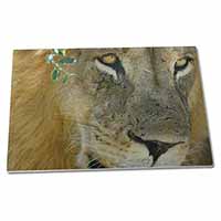Large Glass Cutting Chopping Board Lions Face