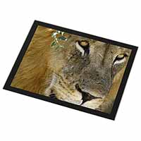 Lions Face Black Rim High Quality Glass Placemat