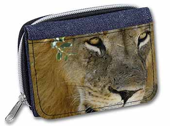 Lions Face Unisex Denim Purse Wallet