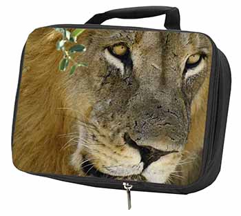 Lions Face Black Insulated School Lunch Box/Picnic Bag
