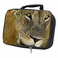 Lions Face Black Insulated School Lunch Box/Picnic Bag