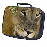 Lions Face Navy Insulated School Lunch Box/Picnic Bag