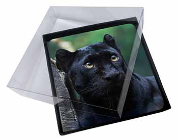 4x Black Panther Picture Table Coasters Set in Gift Box