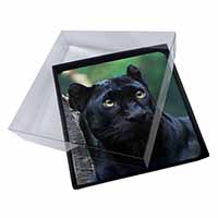 4x Black Panther Picture Table Coasters Set in Gift Box