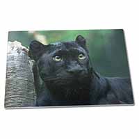 Large Glass Cutting Chopping Board Black Panther
