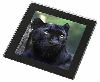 Black Panther Black Rim High Quality Glass Coaster