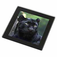 Black Panther Black Rim High Quality Glass Coaster