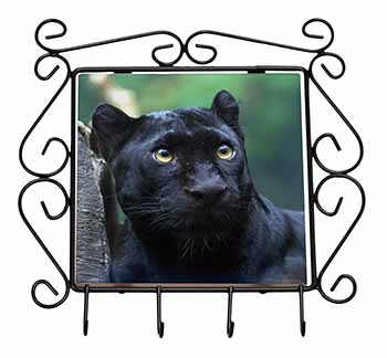 Black Panther Wrought Iron Key Holder Hooks