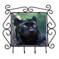 Black Panther Wrought Iron Key Holder Hooks