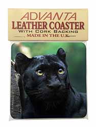 Black Panther Single Leather Photo Coaster