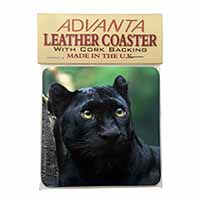 Black Panther Single Leather Photo Coaster