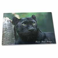 Large Glass Cutting Chopping Board Black Panther 