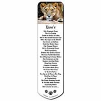 Lioness Bookmark, Book mark, Printed full colour