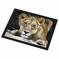 Lioness Black Rim High Quality Glass Placemat