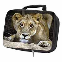 Lioness Black Insulated School Lunch Box/Picnic Bag