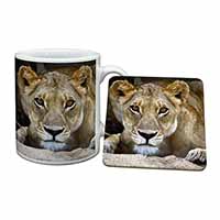 Lioness Mug and Coaster Set