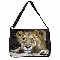 Lioness Large Black Laptop Shoulder Bag School/College