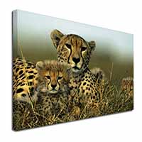 Cheetah and Cubs Canvas X-Large 30"x20" Wall Art Print