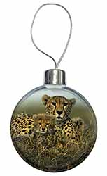Cheetah and Cubs Christmas Bauble