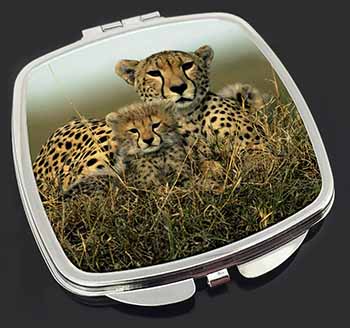 Cheetah and Cubs Make-Up Compact Mirror