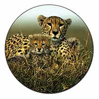 Cheetah and Cubs Fridge Magnet Printed Full Colour