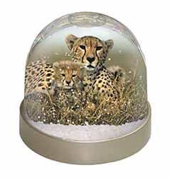 Cheetah and Cubs Snow Globe Photo Waterball