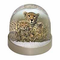 Cheetah and Cubs Snow Globe Photo Waterball