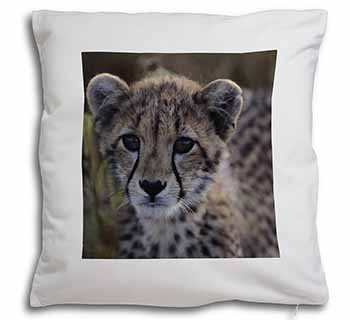 Cheetah Soft White Velvet Feel Scatter Cushion