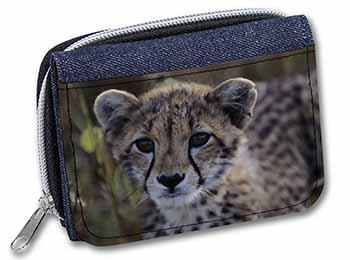 Cheetah Unisex Denim Purse Wallet
