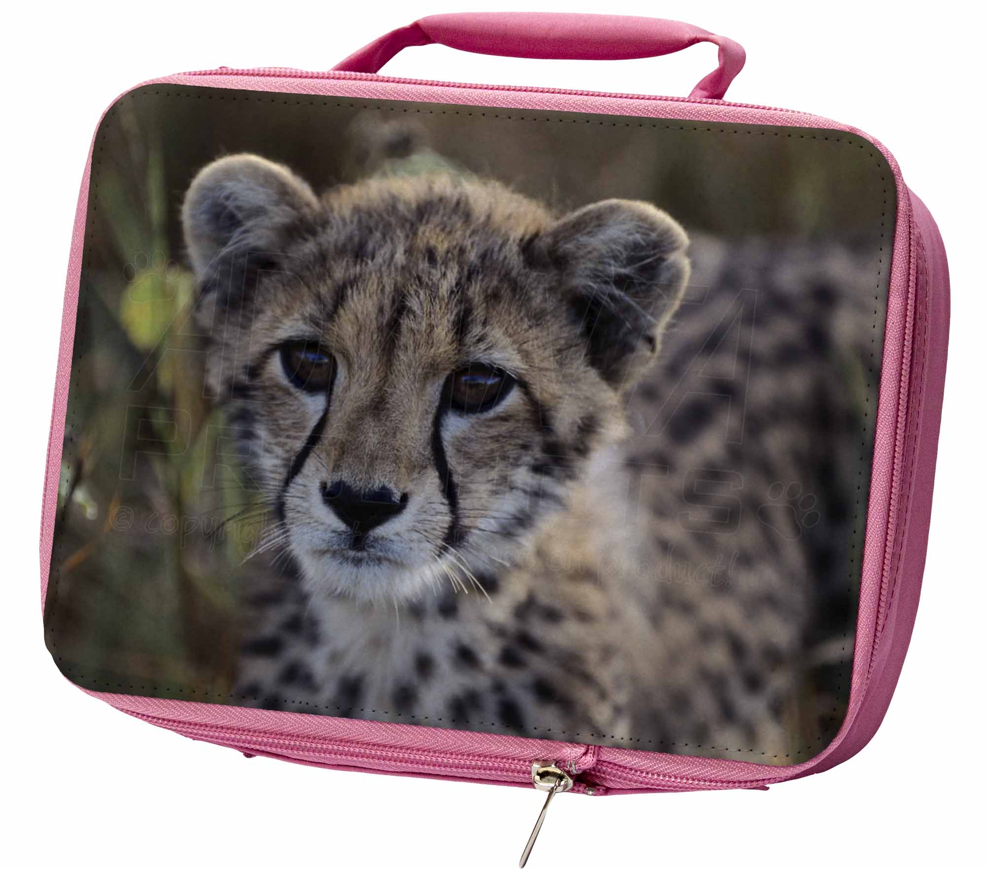 Cheetah Insulated Pink School Lunch Box Bag AT-24LBP