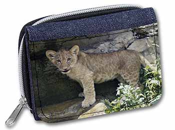 Lion Cub Unisex Denim Purse Wallet