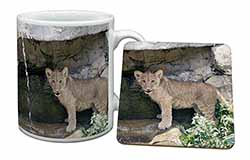 Lion Cub Mug and Coaster Set