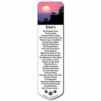 African Lions Sunrise Bookmark, Book mark, Printed full colour