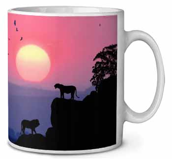 African Lions Sunrise Ceramic 10oz Coffee Mug/Tea Cup