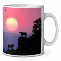 African Lions Sunrise Ceramic 10oz Coffee Mug/Tea Cup